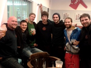V. l. n. r.: Daniel (Trainer), Marvin, Käthe, Basti, Joscha, Ilja und Andrej. Es fehlen: Wuppi, Denjo und Robin.